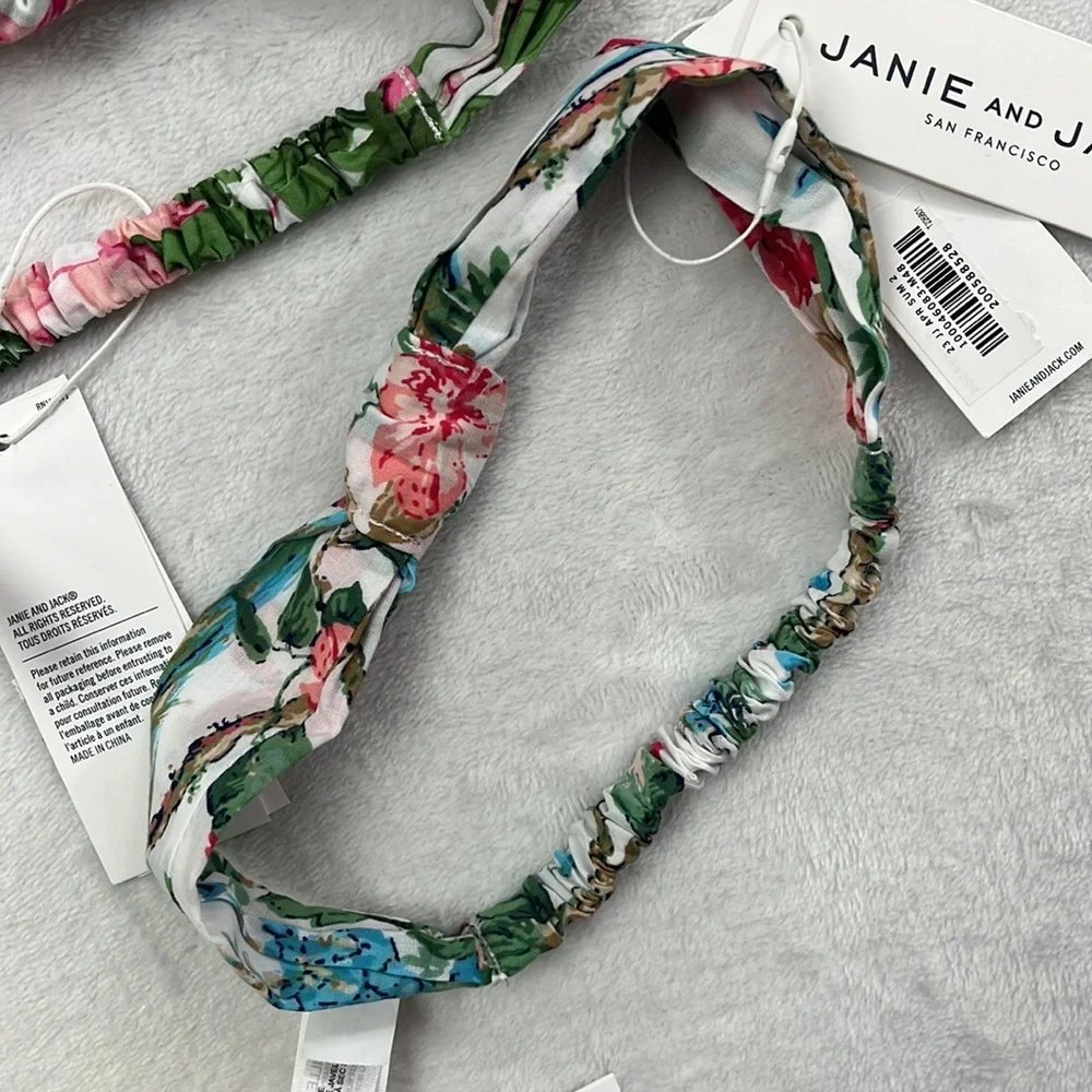 NWT Janie & Jack Floral Baby/Toddler Headbands &‎ Bow 